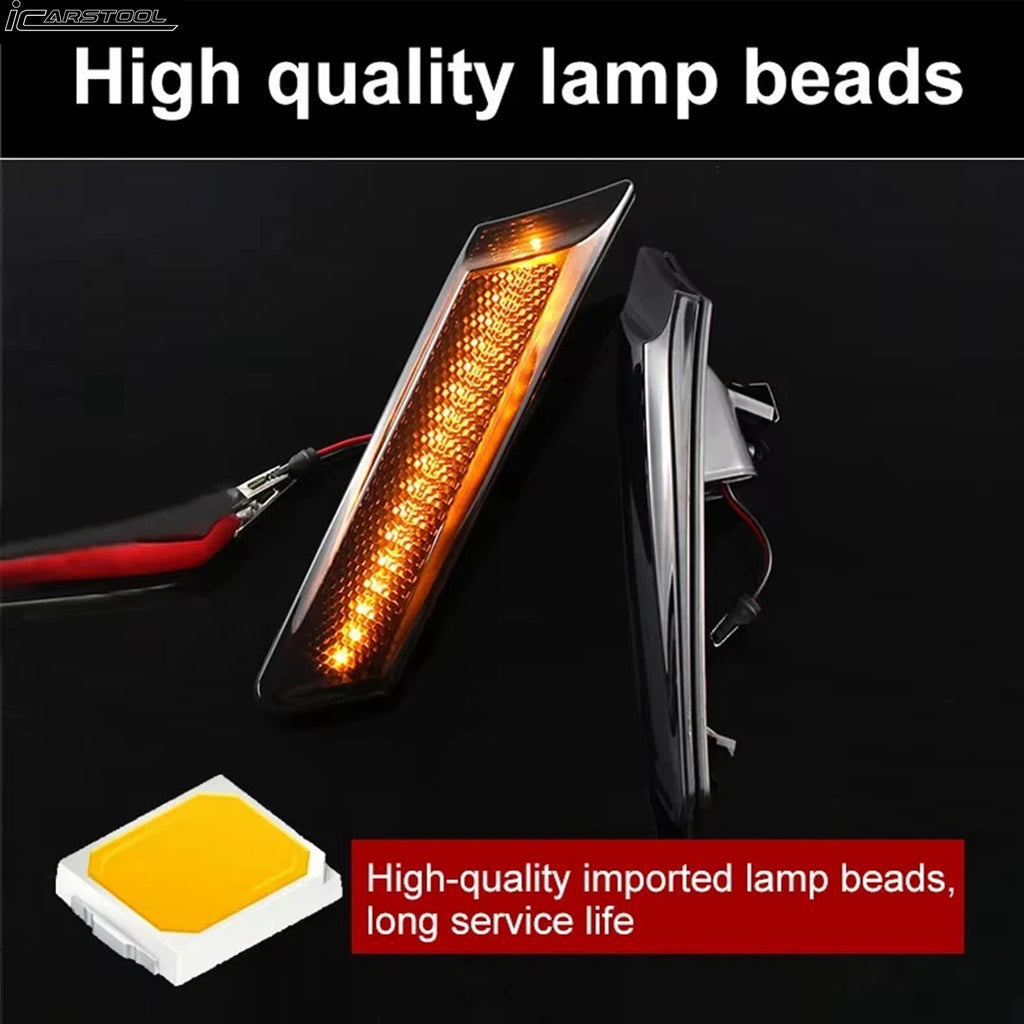 Smoke Lens Amber LED Side Marker Signal Lights For Porsche Boxster/Carrera 911/Cayman  OEM# 98763103302 98763103402 99763103802