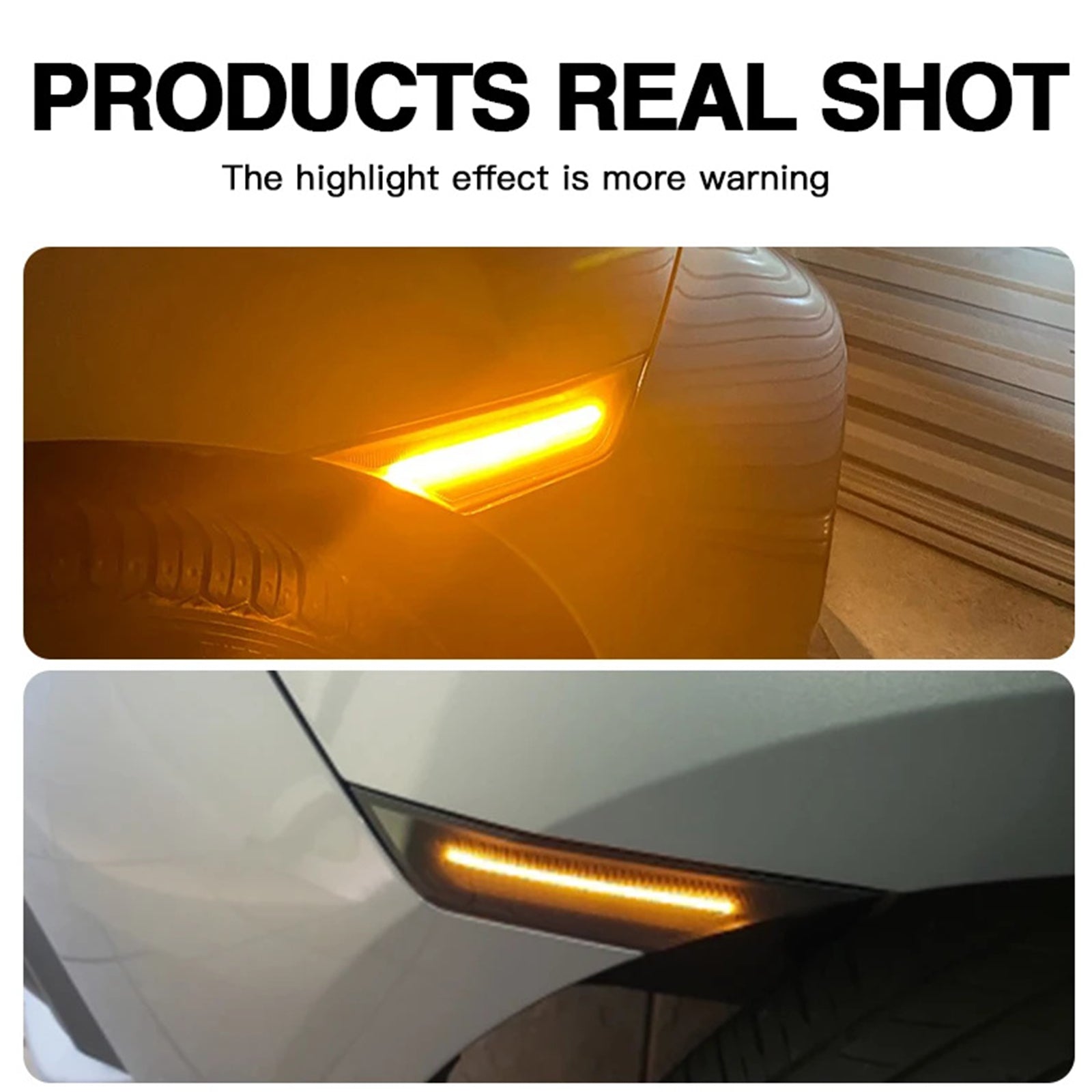 For 2016-2021 Honda Civic 2x Smoke Lens LED Bumper Turn Signal Side Marker Light