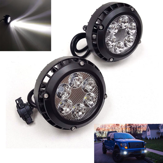 For 2007 2008 2009 2010 2011 2012 2013 2014 GMC Yukon XL 1500/2500  LED Clear Lens Fog Driving Lights Lamps Pair OEM#GM2590104 / 15839896