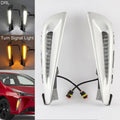 For 2019-2022 Toyota Prius Built-in LED Fog light w/DRL - White LED Running Lights + Yellow Signal Lights Kit - Complete with Bezels and Wiring Harness - OE Fitment