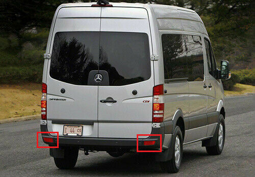 For 2007-2018 Mercedes Sprinter W906 Red Lens LED Rear Bumper Stop Brake Lights OEM#2E0945105A 2E0945105 68012886AA 68012887AA , A9068260140 A9068260040 9068260140 9068260040