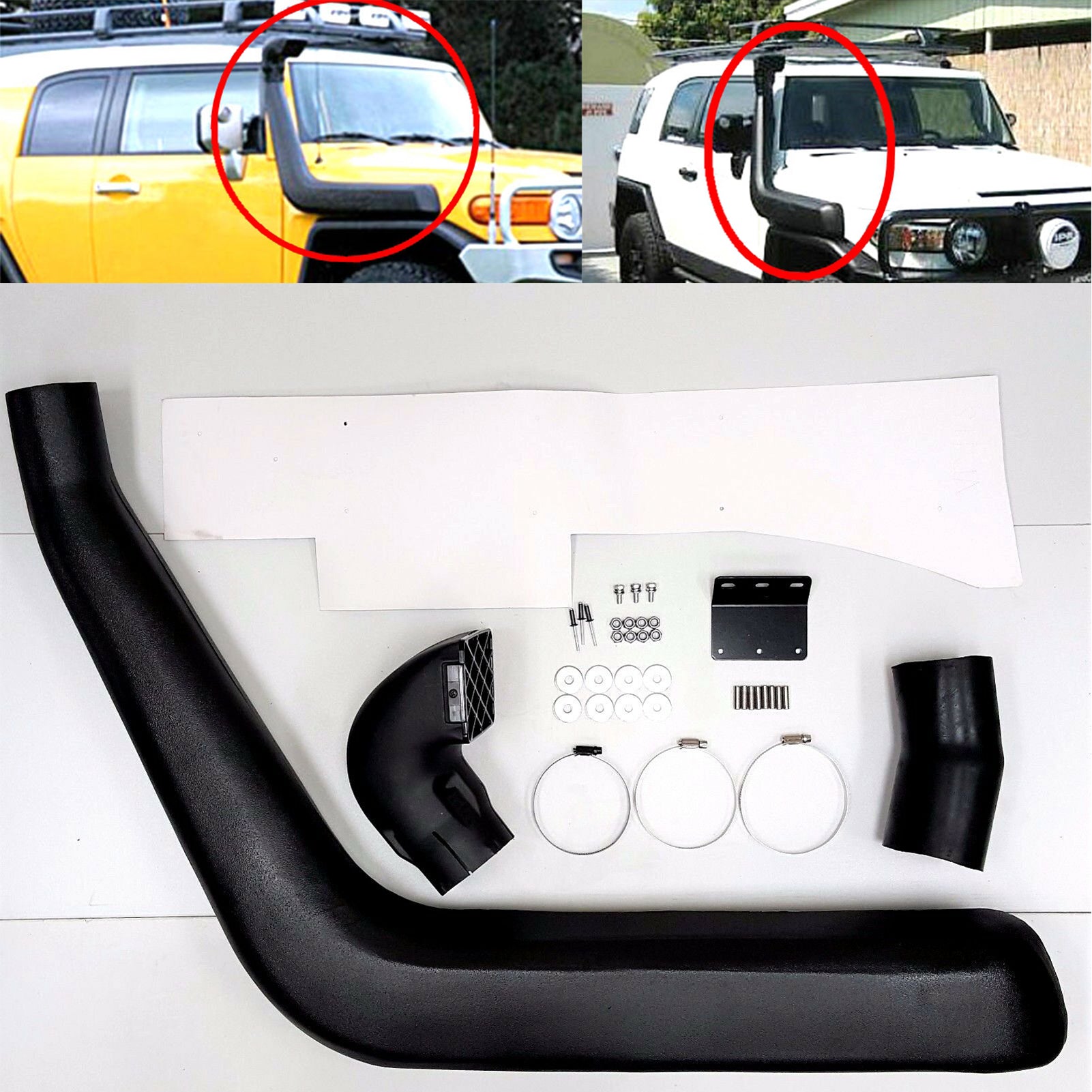 Air Intake Snorkel Kit For 2007-2012 Toyota FJ Cruiser 1GR-FE 4.0 V6 2WD 4WD 4x4