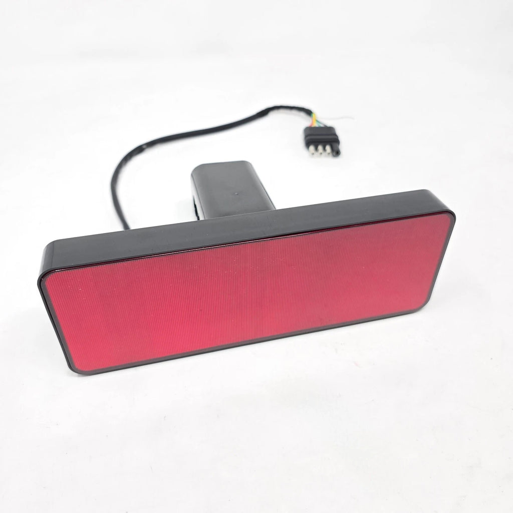 2" Receiver Tow Hitch Brake Reverse Sequential Signal Light Cover Red Reflector Small Square Pixel Bright LED RV SUV Van Truck Rectangler with Plug
