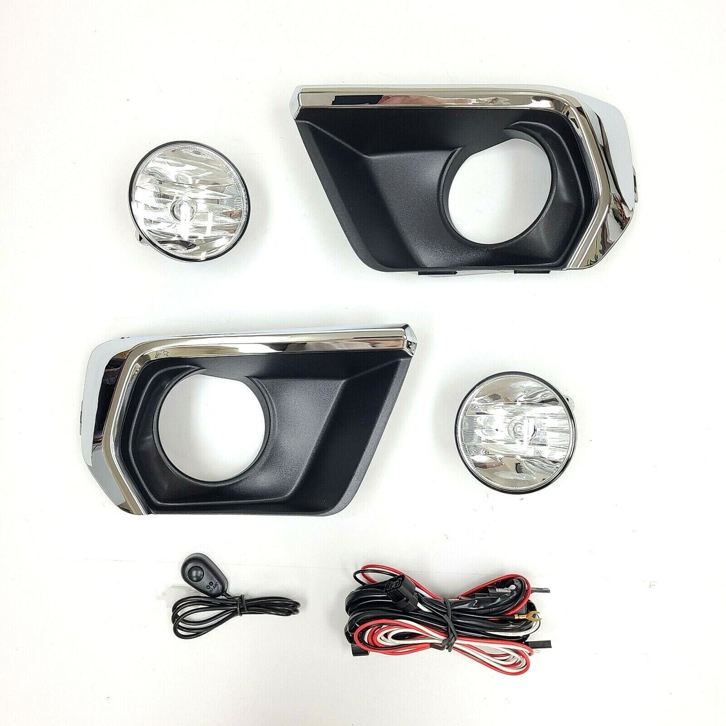 Clear Lens Fog Lights Kit For 2021-2022 Chevrolet Chevy Colorado with Wires Switch Chrome Bezel Relay OEM# 15839896, GM2590104,84750570 / 84750569,GM1039271 GM1038271