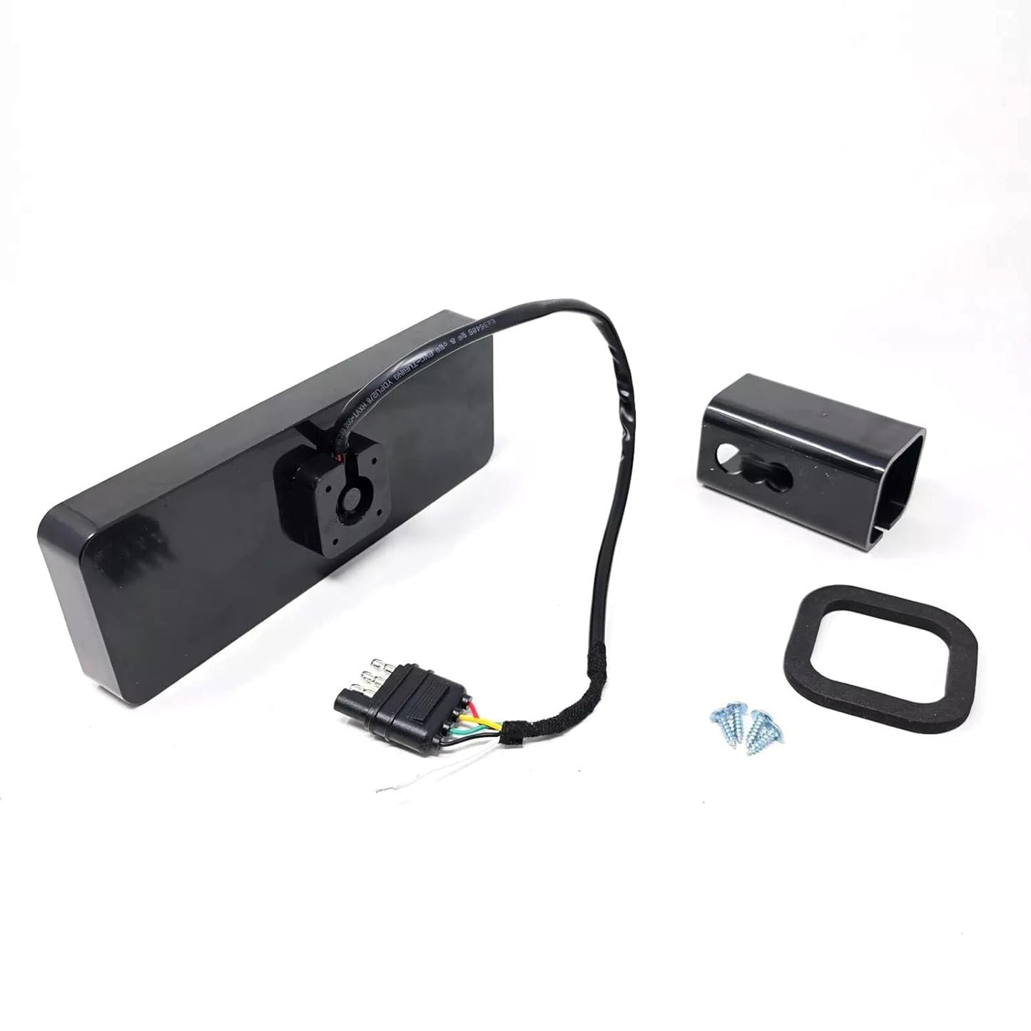 2" Receiver Tow Hitch Brake Reverse Sequential Signal Light Cover Red Reflector Small Square Pixel Bright LED RV SUV Van Truck Rectangler with Plug
