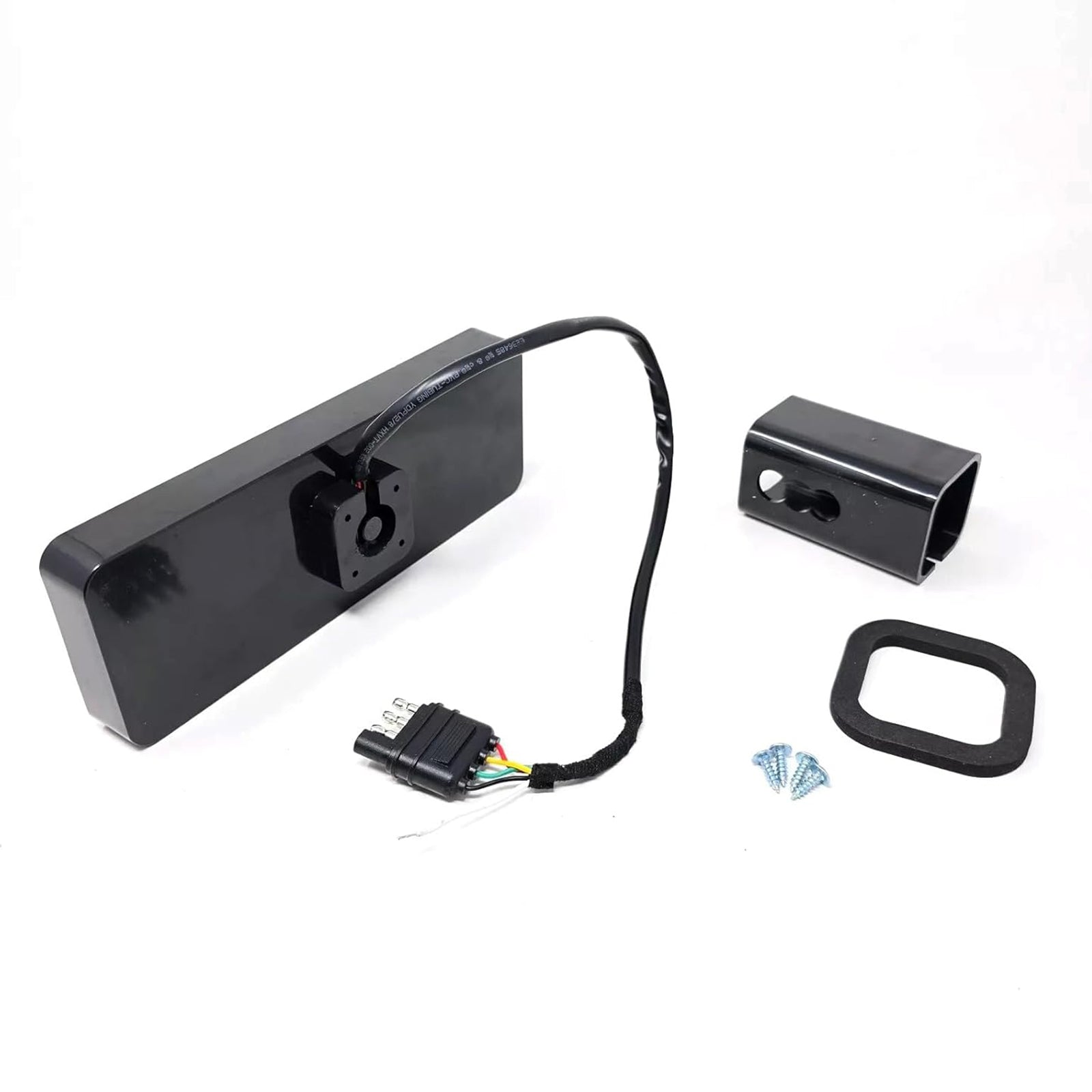 2" Receiver Tow Hitch Brake Reverse Sequential Signal Light Cover Red Reflector Small Square Pixel Bright LED RV SUV Van Truck Rectangler with Plug