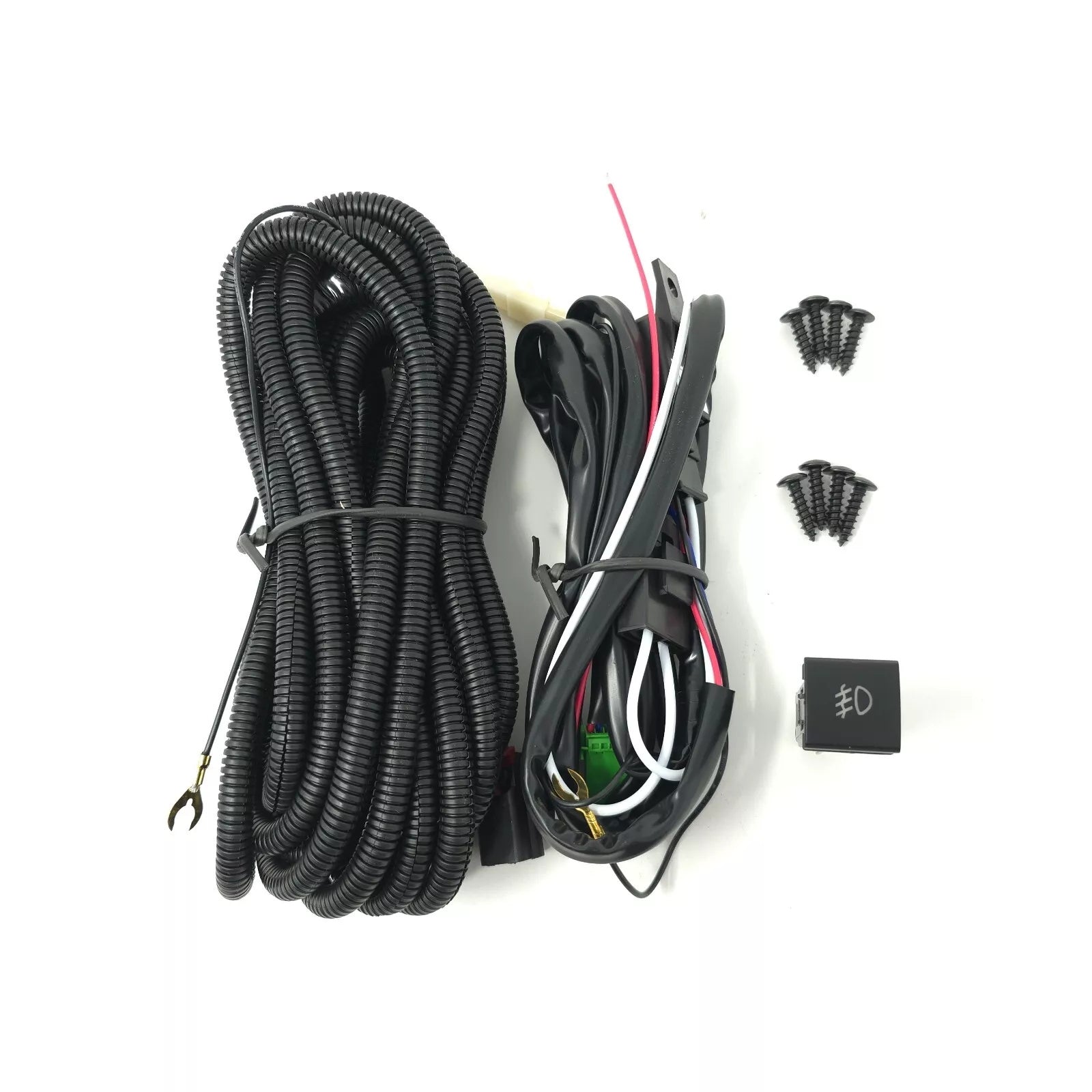 LED Fog Driving Lights Kit For 2024-2025 Toyota Land Cruiser LC250 with Bezels Switch Wire Harness Switch Relay