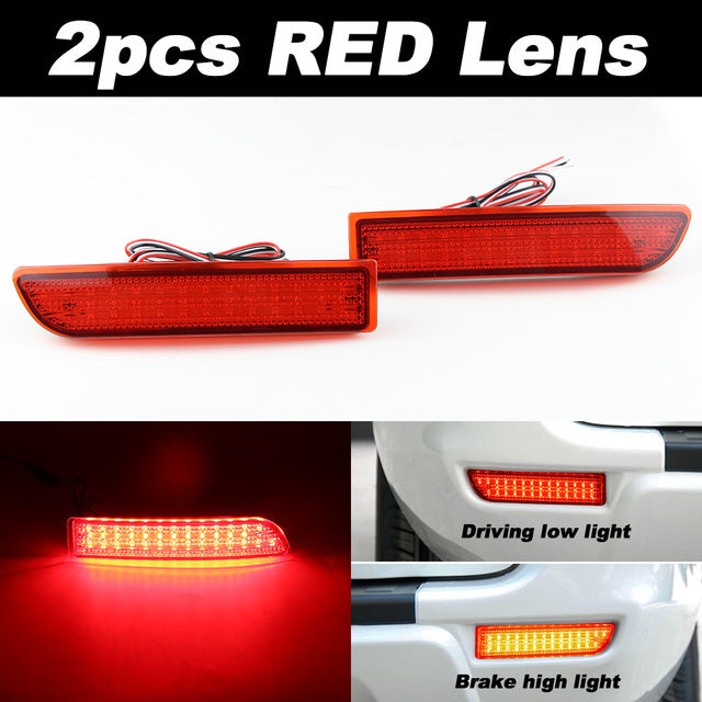 Red Lens 39-SMD LED Rear Bumper Reflector Tail Brake Light For 2008-2014 Scion xD/2006-2012 Toyota RAV4