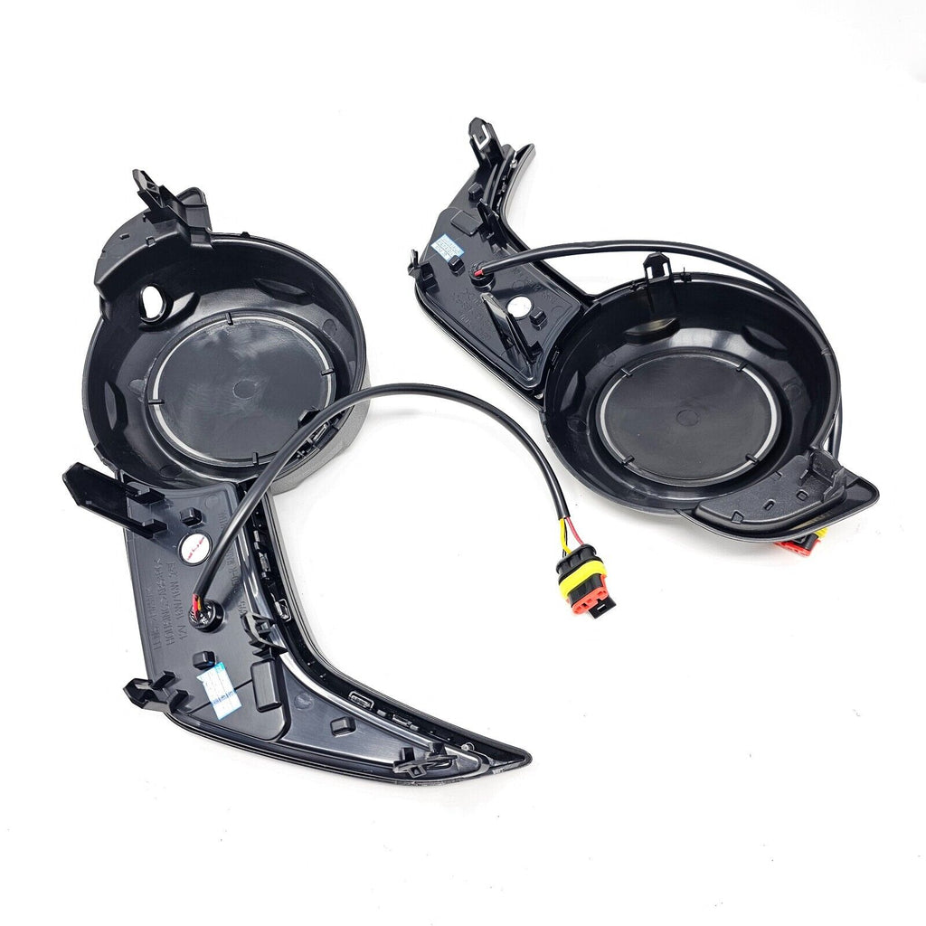 LED White DRL Amber Signal Fog Lights And Bezel Set For 2014-2023 Toyota 4Runner SR5 Base TRD Trail Sport OEM#5212735100, 5212835080 8121012230, 8122012230 TO1038173, TO1039173 TO2593126, TO2592126