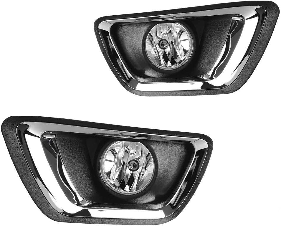 For 2015-2020 Chevy Colorado Bezel 5202 Bulbs Clear Lens Driving Fog Lights Kit