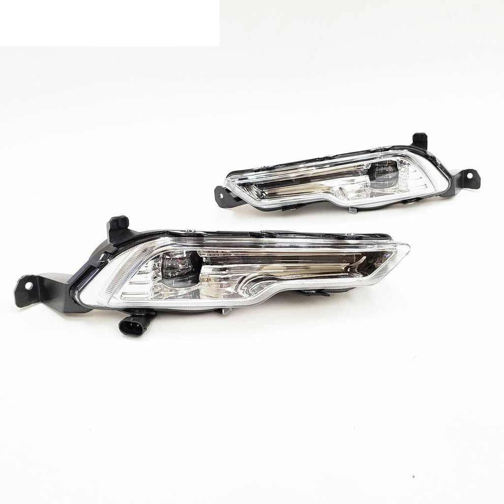 Built-in LED Fog Lights  for 2017-2018 Ford Fusion (OE Style Clear Lens with Switch, Bezels, Wires) OE#F1EZ15266D / F1EZ15266G, HS7Z15200F / HS7Z15201F