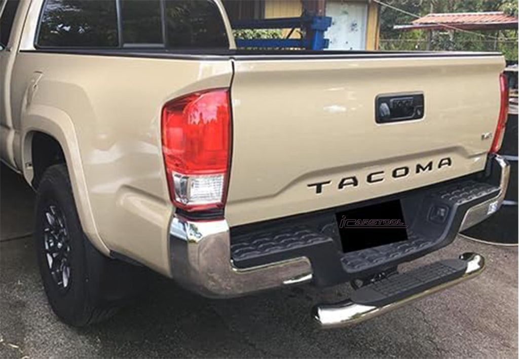 Universal Truck Trailer Rear Bumper Guard 36" Length x 3" Height x 4" Width Steel Towing Hitch Step Bar 2" Receiver Chrome 4" Oval Curved
