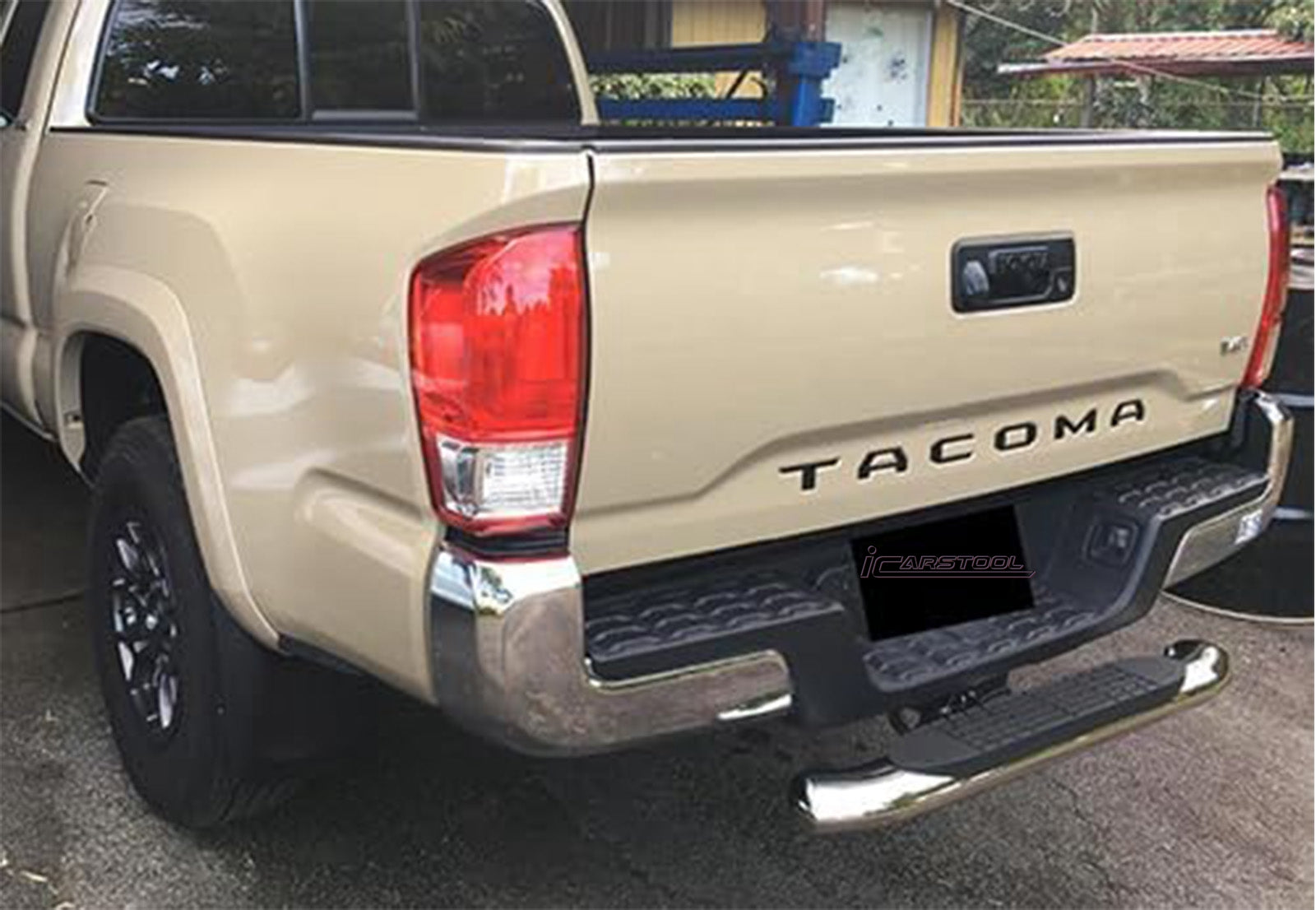 Universal Truck Trailer Rear Bumper Guard 36" Length x 3" Height x 4" Width Steel Towing Hitch Step Bar 2" Receiver Chrome 4" Oval Curved