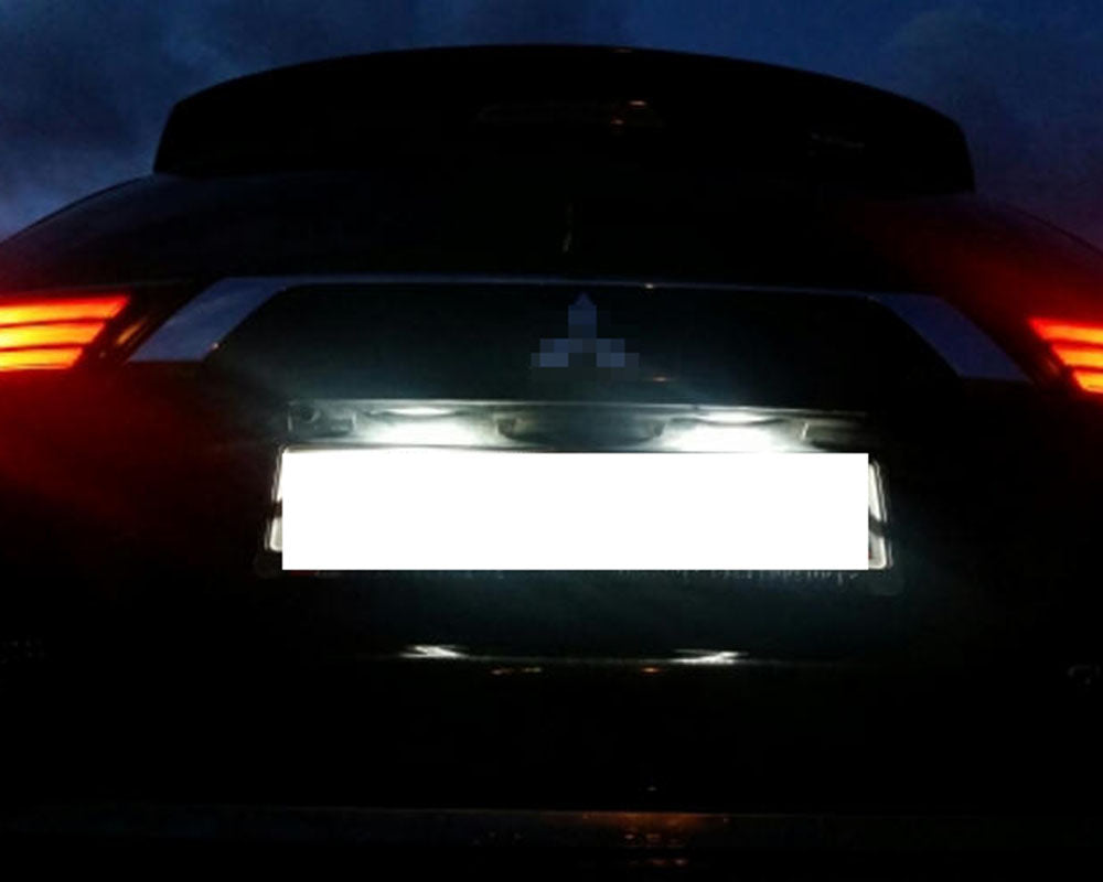 2x White 6000K 18-SMD LED License Plate Lights For Mitsubishi Lancer Evolution X