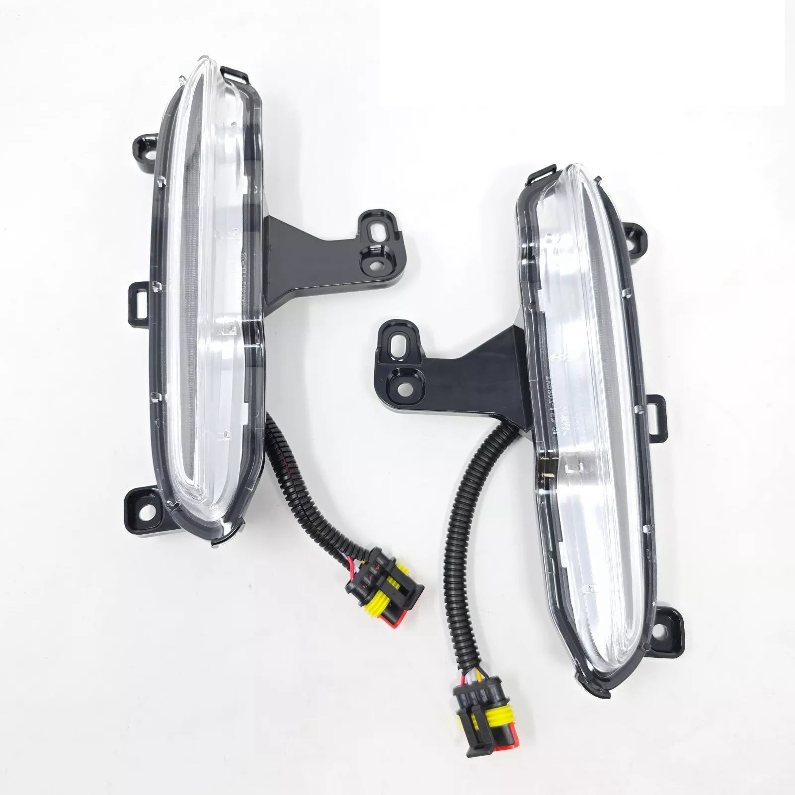 Dual Color LED DRL Signal Fog Light Kit For 2019-2025 Toyota Rav4 LE XLE Hybrid SE XSE with Bezel Wire & Daytime Running Light Amber Turn Signal Light