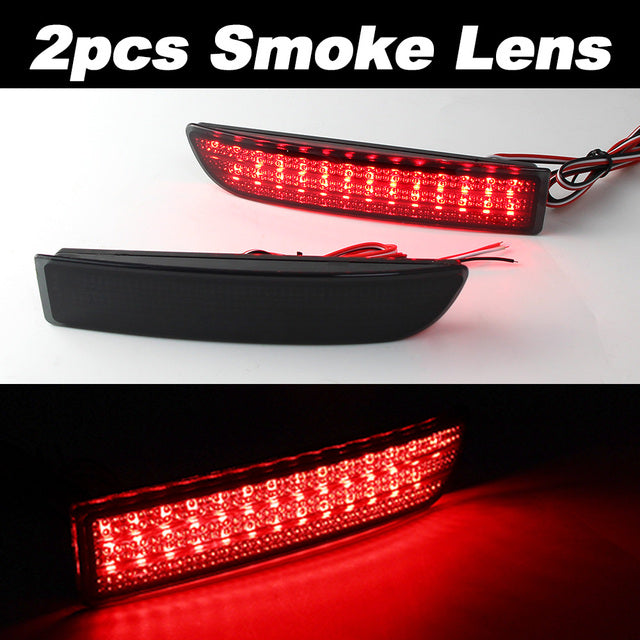 2x Smoked Lens LED Bumper Reflector Tail Brake Light For Toyota RAV4 Scion xD OEM#81910-13022, 81920-13022; TO2831102