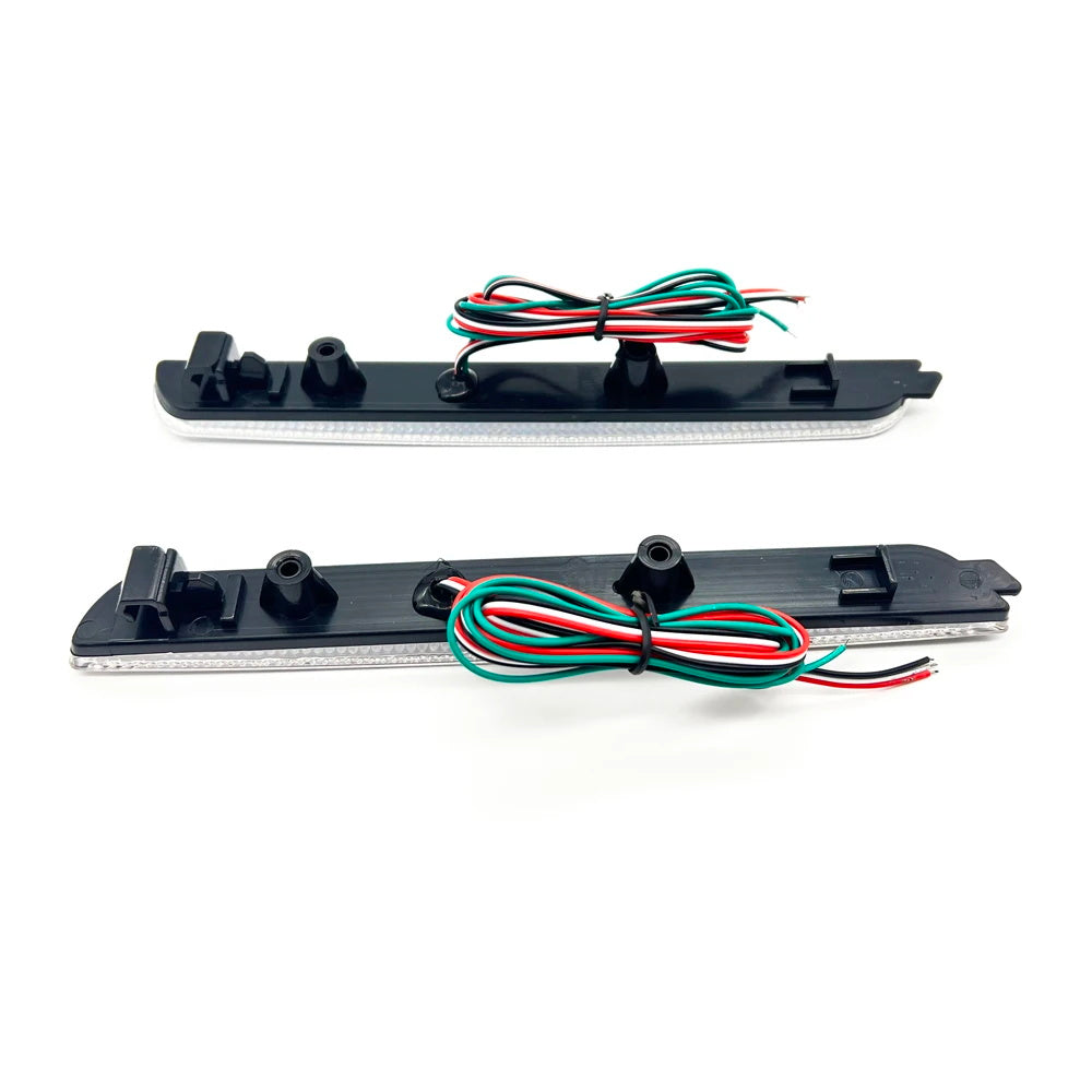 2x Clear Lens LED Bumper Reflector Brake Light For 2004-2009 Mazda 3 Mazdaspeed3 OEM#BN8R515L0B, BN8R515M0B,MA1185100, MA1184100