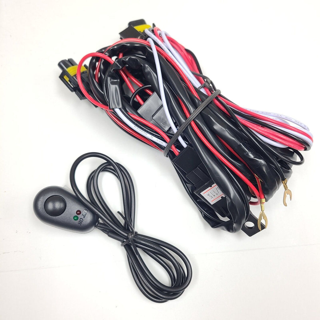 Clear Lens LED Fog Lights Kit For 2020 2021 2022 2023 GMC Sierra 2500HD 3500HD Base SLE SLT with Bezels Wires Switch Relay OEM#84513247, 84513246 GM2593331, GM2592331