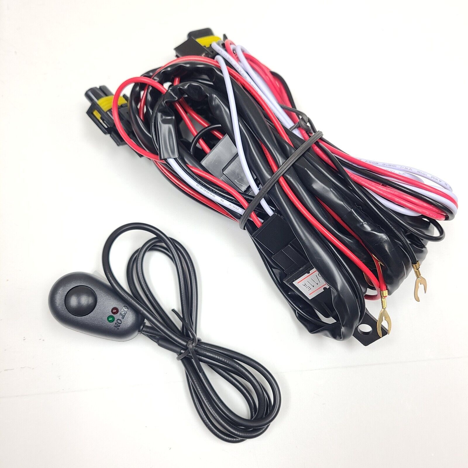 Clear Lens LED Fog Lights Kit For 2020 2021 2022 2023 GMC Sierra 2500HD 3500HD Base SLE SLT with Bezels Wires Switch Relay OEM#84513247, 84513246 GM2593331, GM2592331