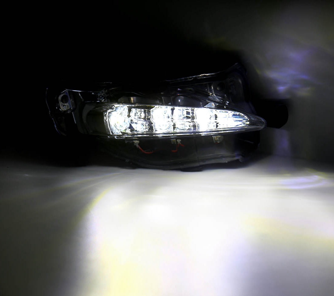 For 2017-2019 Toyota Corolla L LE XLE Built-in LED DRL Fog Driving Light with Switch Bezel Wires NOT FIT COROLLA "SE" or "XSE" or "50th Anniversary" MODEL