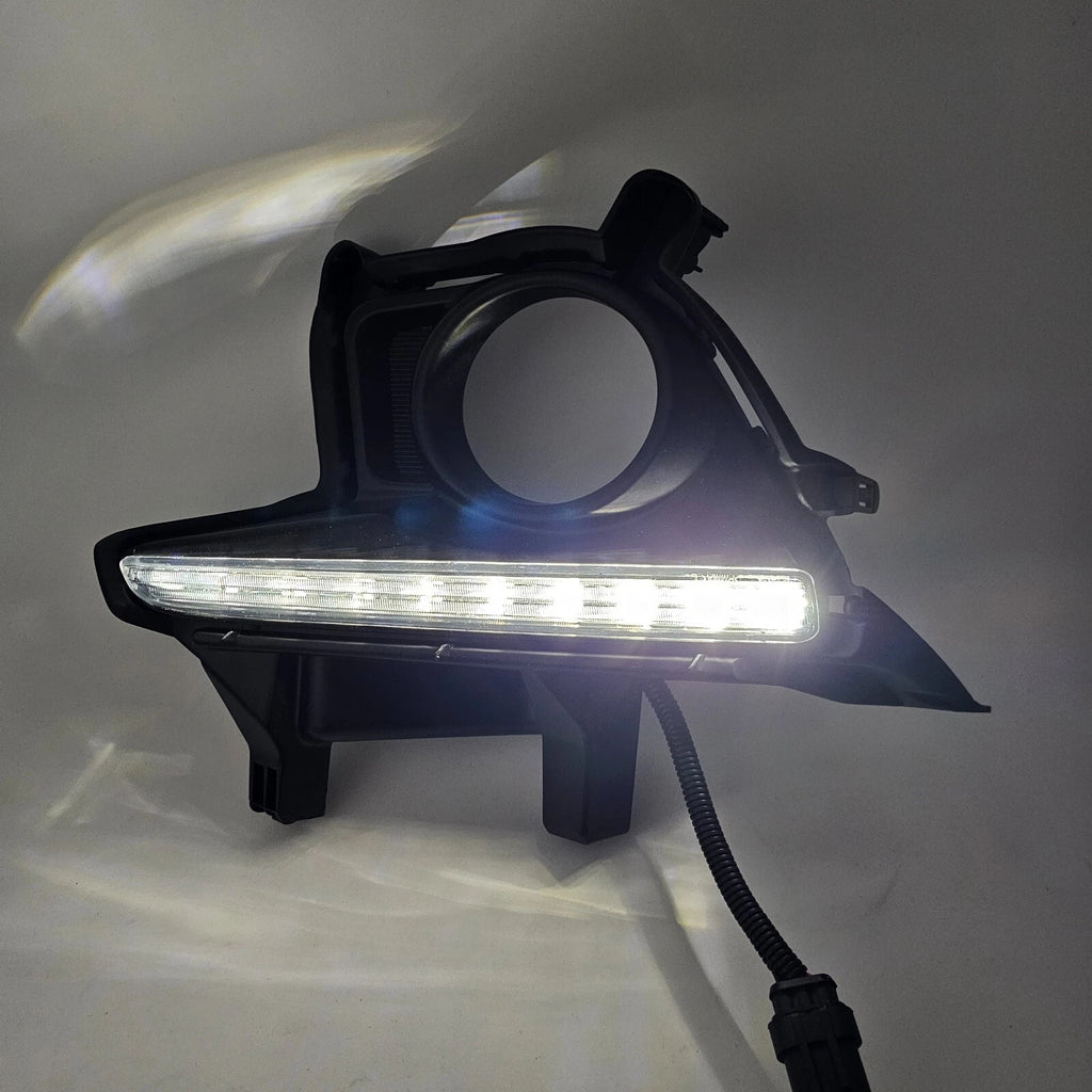 For 2014-2016 Toyota Highlander LED Fog Lights Kit w/Dual Color DRL Bezel Switch