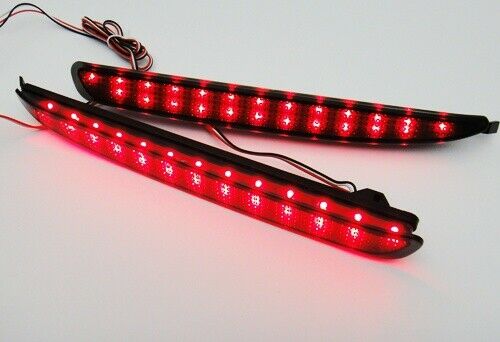 2x Black Smoked Lens LED Bumper Reflector Tail Brake Light  with 2010 2011 2012 2013 Mazda3 MAZDASPEED3 JDM Mazda3 / Axela Sport/Sedan/Mazdaspeed BL5FW BLEAW BLEFW