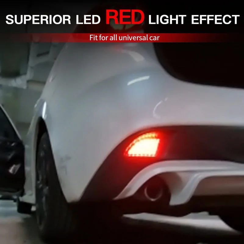 LED Rear Bumper Turn Signal Stop Brake Lights For 2014-2018 Mazda 3 Hatchback