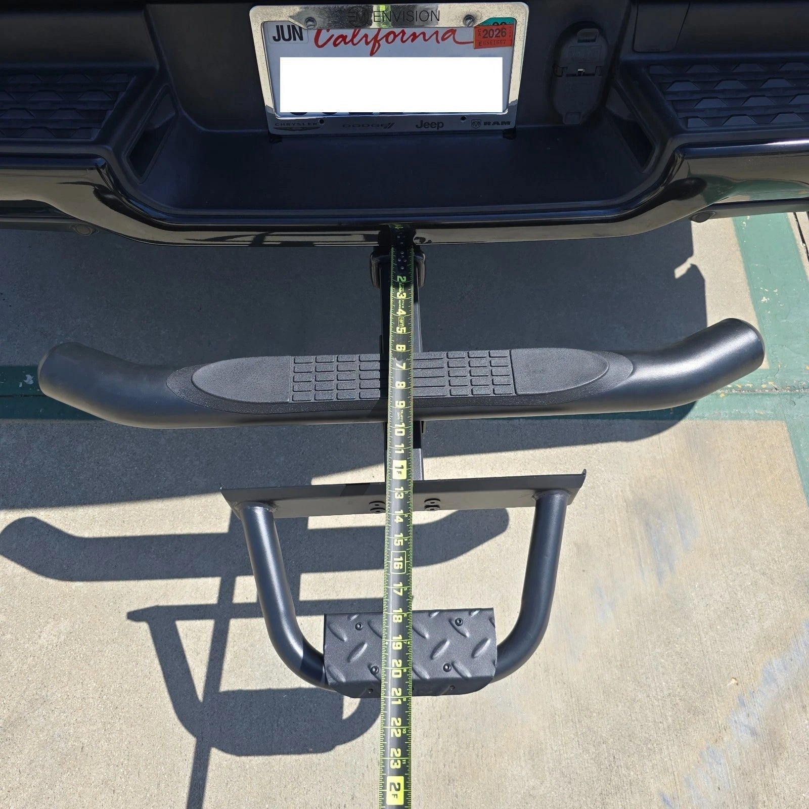For 2" Receiver Heavy Duty Steel Tow Hitch Drop Step Bar Black Extend Extendable