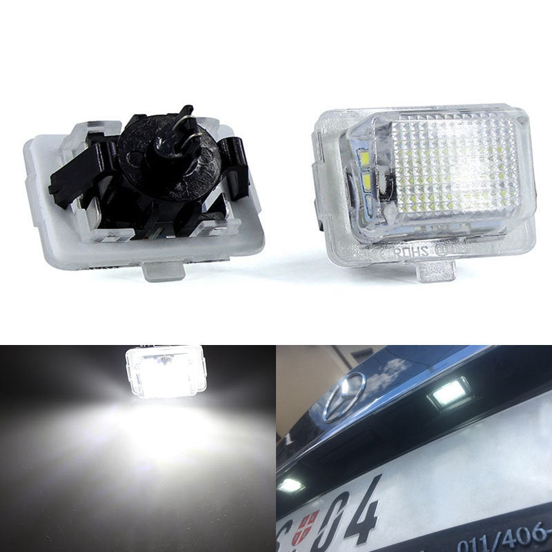2x LED License Plate Light For Mercedes Benz W204 W212 W221 W222 C207 C117 S550 S600 S63 S65 R231 W222 C216 C/E/S-Class OEM#A2218200856