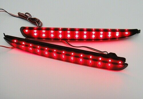 2x Black Smoked Lens LED Bumper Reflector Tail Brake Light  with 2010 2011 2012 2013 Mazda3 MAZDASPEED3 JDM Mazda3 / Axela Sport/Sedan/Mazdaspeed BL5FW BLEAW BLEFW