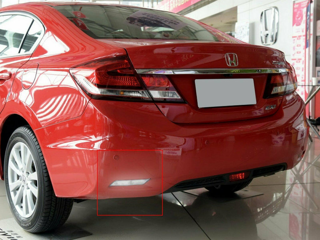 2x Clear Len LED Rear Bumper Reflector Brake Lights For 13-15 Honda Civic Sedan/4DR Only OEM#33505TR0A51, 33505-TR0-A51/33555-TR0-A51, 33555TR0A51