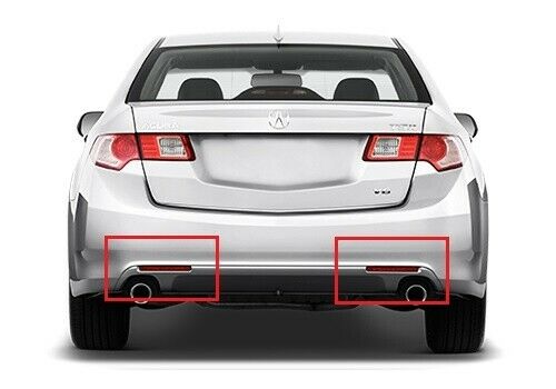 For 2009-2014 Acura TSX Red Lens 48-LED Rear Bumper Reflector Brake Lights Lamps