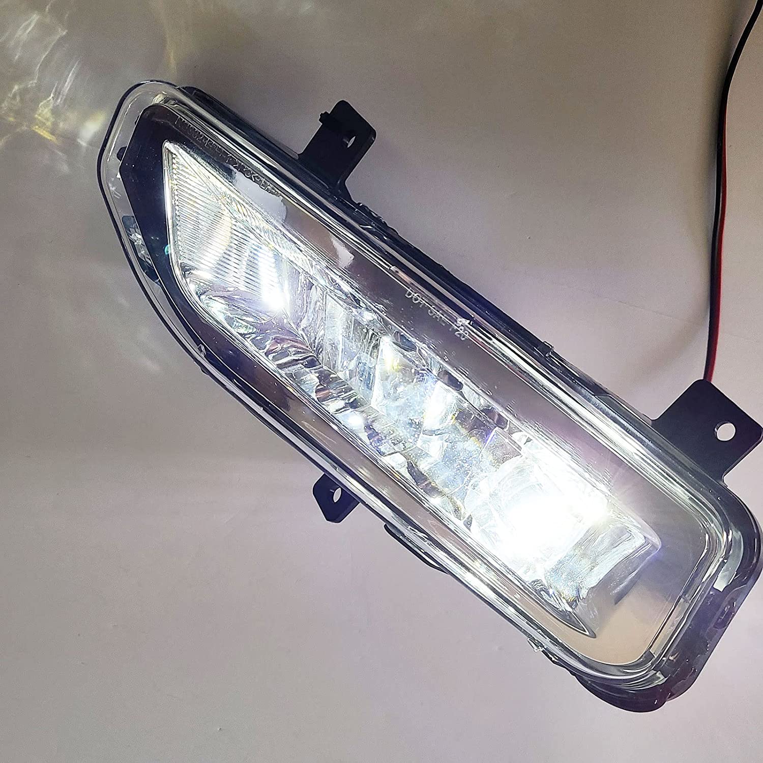 Clear Lens LED Fog Lights Kit For 2018-2021 Nissan Leaf with Wires Switch Relay 6000K White OEM#261558995A, 261508995A/NI2592139, NI2593139