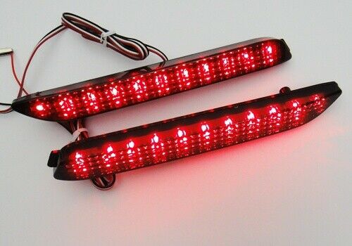 2x Smoked LENS Bumper Reflector LED Tail Brake Lights For 2003-2009 Lexus GX470 2015-up Lexus NX