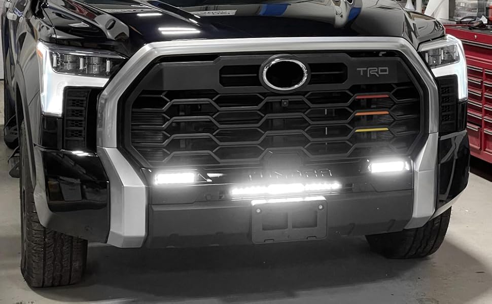 Clear Lens LED Fog Light Kit For 2023-2025 Toyota Sequoia with Wires Switch Relay Dual-Colors With Additional Signal Light Function