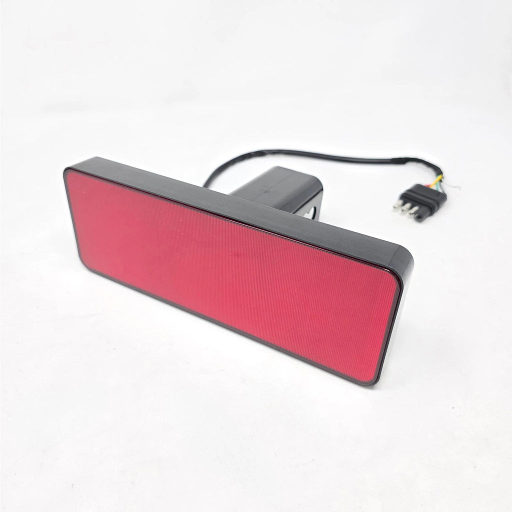 2" Receiver Tow Hitch Brake Reverse Sequential Signal Light Cover Red Reflector Small Square Pixel Bright LED RV SUV Van Truck Rectangler with Plug