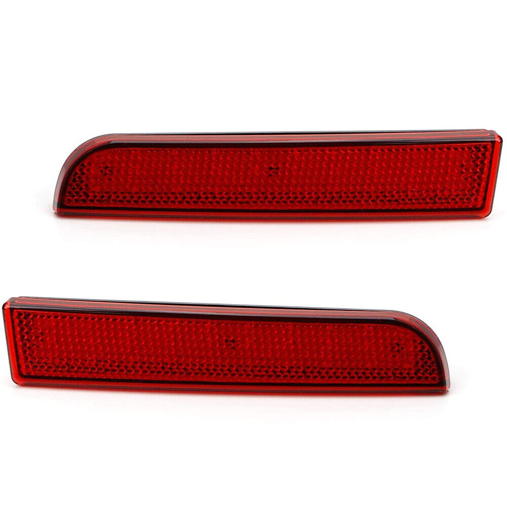 For 2008-2017 Mitsubishi Lancer EVO 2x Red Lens LED Bumper Reflect Brake Light Lamps
