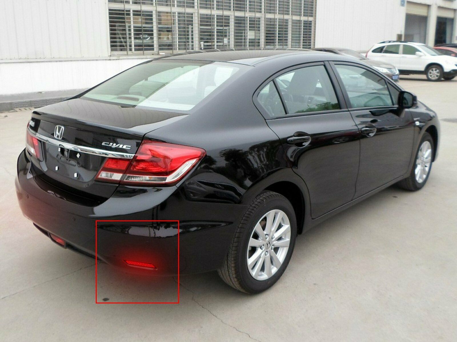 2x Clear Len LED Rear Bumper Reflector Brake Lights For 13-15 Honda Civic Sedan/4DR Only OEM#33505TR0A51, 33505-TR0-A51/33555-TR0-A51, 33555TR0A51