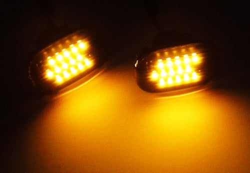 2x Clear Lens Amber LED Signal Side Marker Lights For 1993 - 1998 Toyota Supra/1994 - 2005 Toyota Celica/2000 - 2006 Toyota MR2 Spyder