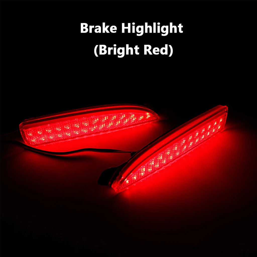 2x Red Lens Bumper Reflector LED Tail Stop Brake Light For Mazda 5 6 Mazda 3 4DR OEM#D350-51-5L0C, D350-51-5L0E; D350-51-5M0C, D350-51-5M0E