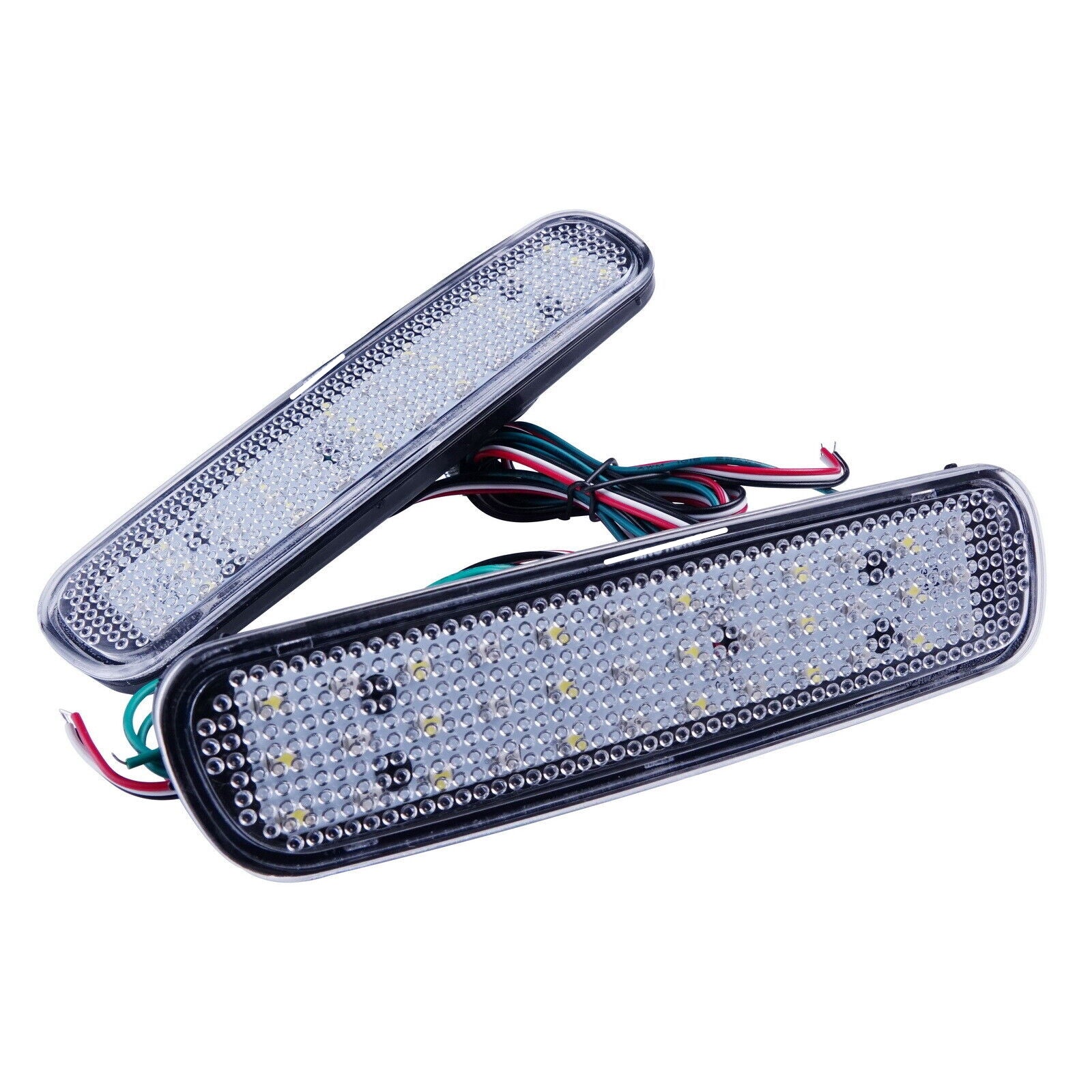 2x Clear Lens Bumper Reflector LED Tail Brake Light For Lexus LX470 Toyota Land Cruiser