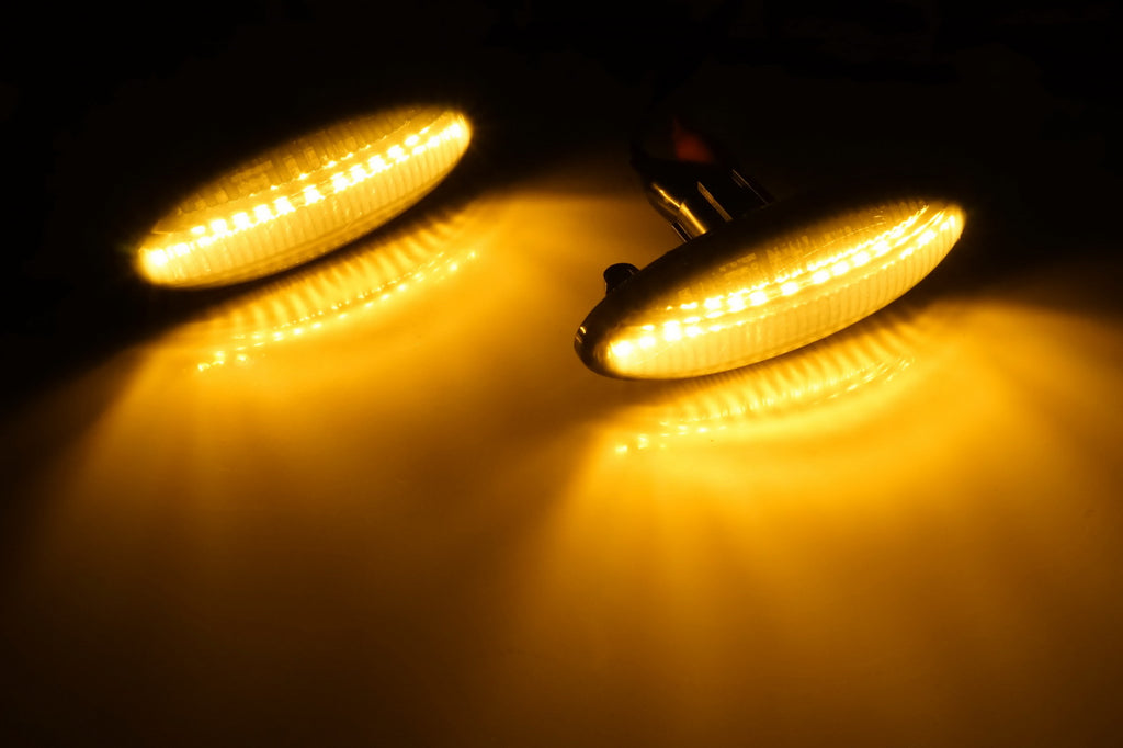 For 2006 - 2011 Toyota Corolla (E140/E150) Smoked Lens Amber LED Signal Side Marker Lights