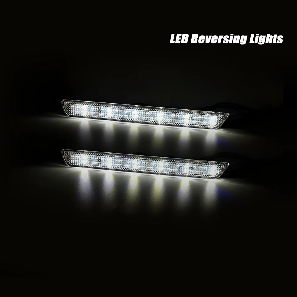 2x Clear Lens LED Bumper Reflector Brake Light For 2004-2009 Mazda 3 Mazdaspeed3 OEM#BN8R515L0B, BN8R515M0B,MA1185100, MA1184100