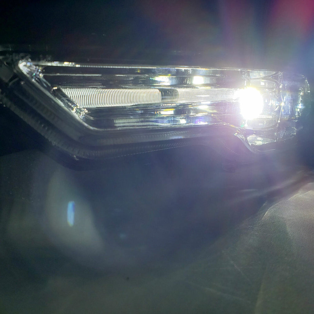 Built-in LED Fog Lights  for 2017-2018 Ford Fusion (OE Style Clear Lens with Switch, Bezels, Wires) OE#F1EZ15266D / F1EZ15266G, HS7Z15200F / HS7Z15201F