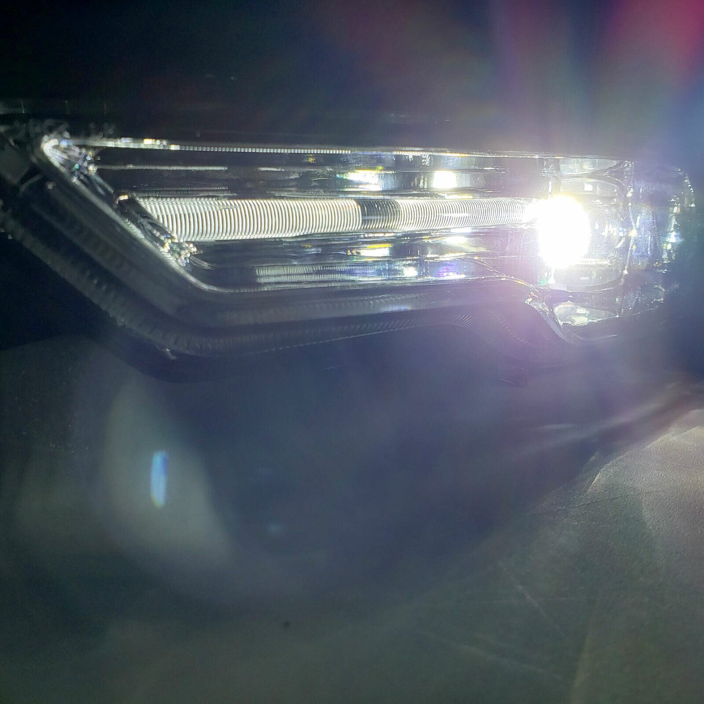 Built-in LED Fog Lights  for 2017-2018 Ford Fusion (OE Style Clear Lens with Switch, Bezels, Wires) OE#F1EZ15266D / F1EZ15266G, HS7Z15200F / HS7Z15201F