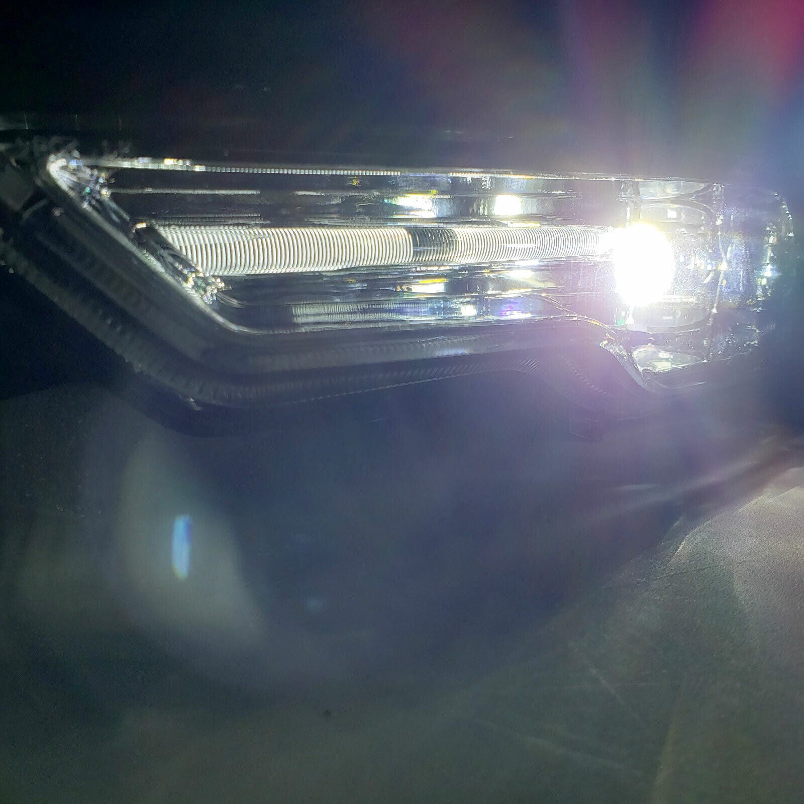 Built-in LED Fog Lights  for 2017-2018 Ford Fusion (OE Style Clear Lens with Switch, Bezels, Wires) OE#F1EZ15266D / F1EZ15266G, HS7Z15200F / HS7Z15201F