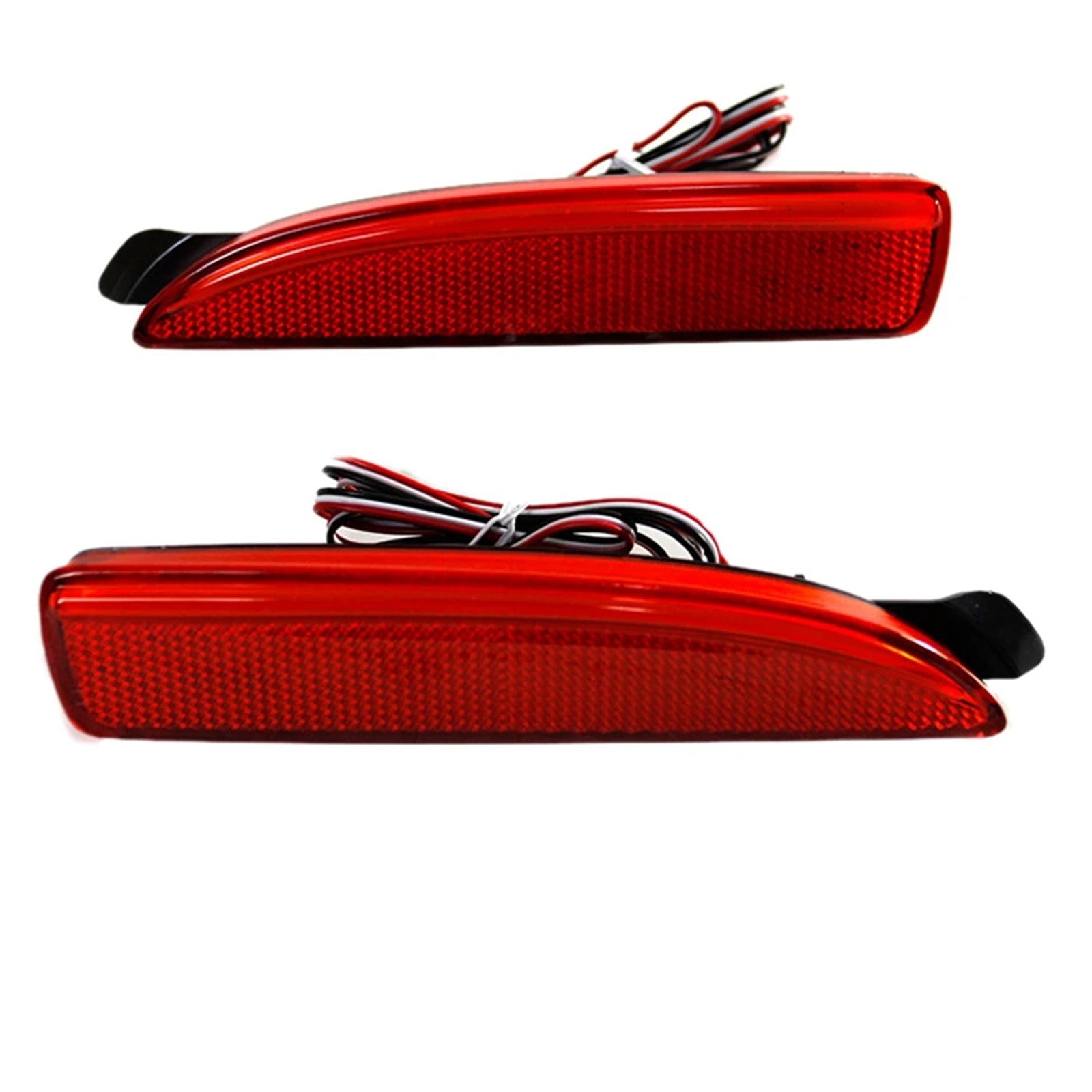 2x Red Lens Bumper Reflector LED Tail Stop Brake Light For Mazda 5 6 Mazda 3 4DR OEM#D350-51-5L0C, D350-51-5L0E; D350-51-5M0C, D350-51-5M0E