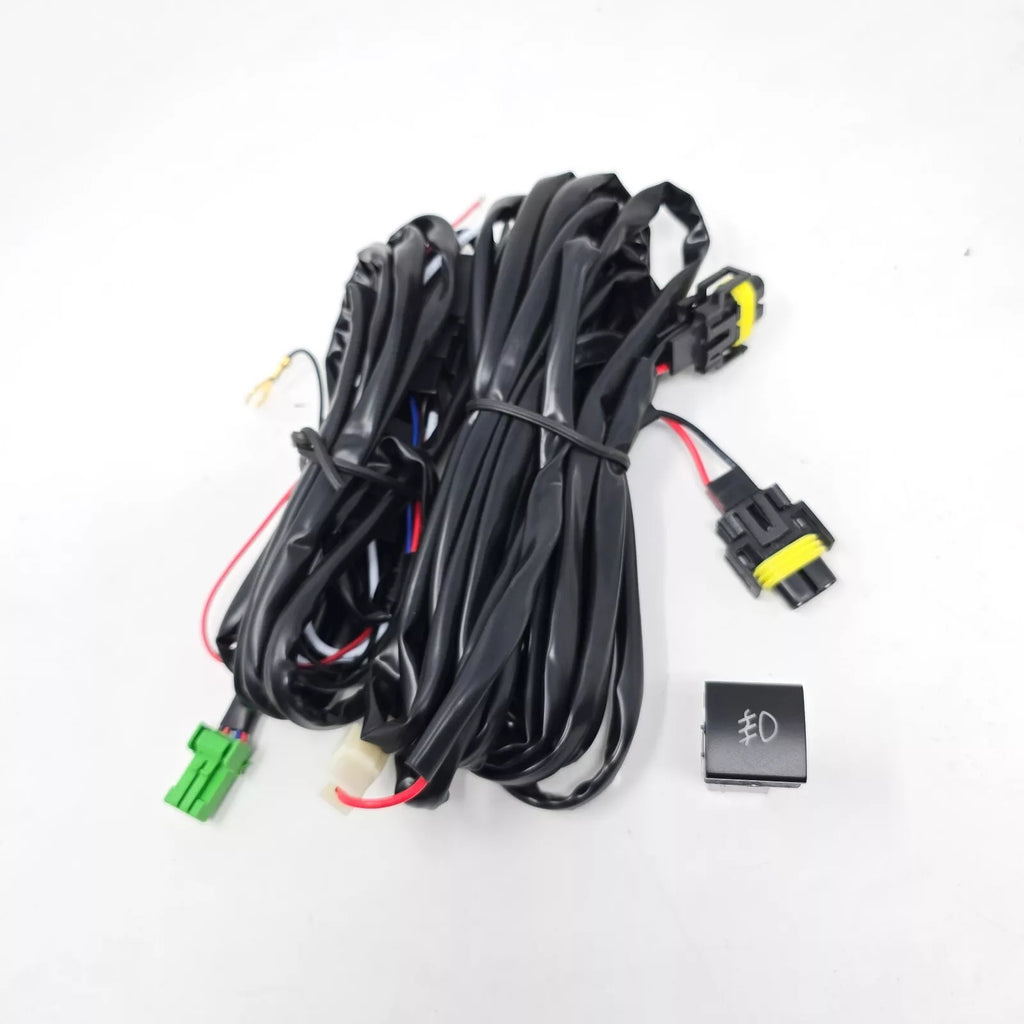 Clear Lens LED Fog Light Kit For 2024-2025 Toyota Tacoma with Wires Switch Relay Dual-Colors With Additional Signal Light Function