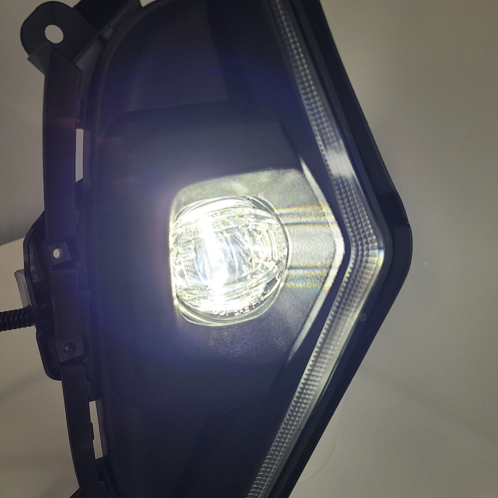Dual Color LED Fog Driving Lights Kit Wire Switch Bezel For 2019 2020 2021 2022 2023 2024 Toyota Rav4 Rav 4 White DRL Amber Signal Sequential Accessories Lamps