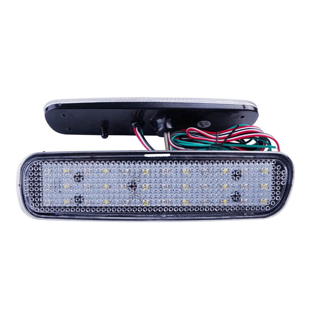 2x Clear Lens Bumper Reflector LED Tail Brake Light For Lexus LX470 Toyota Land Cruiser